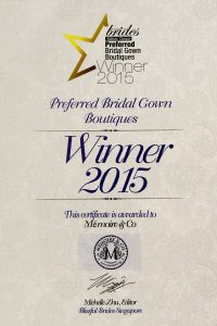 Memoire Wedding bridal shop winner 2015