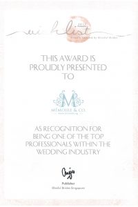 Memoire Wedding bridal shop winner 2017
