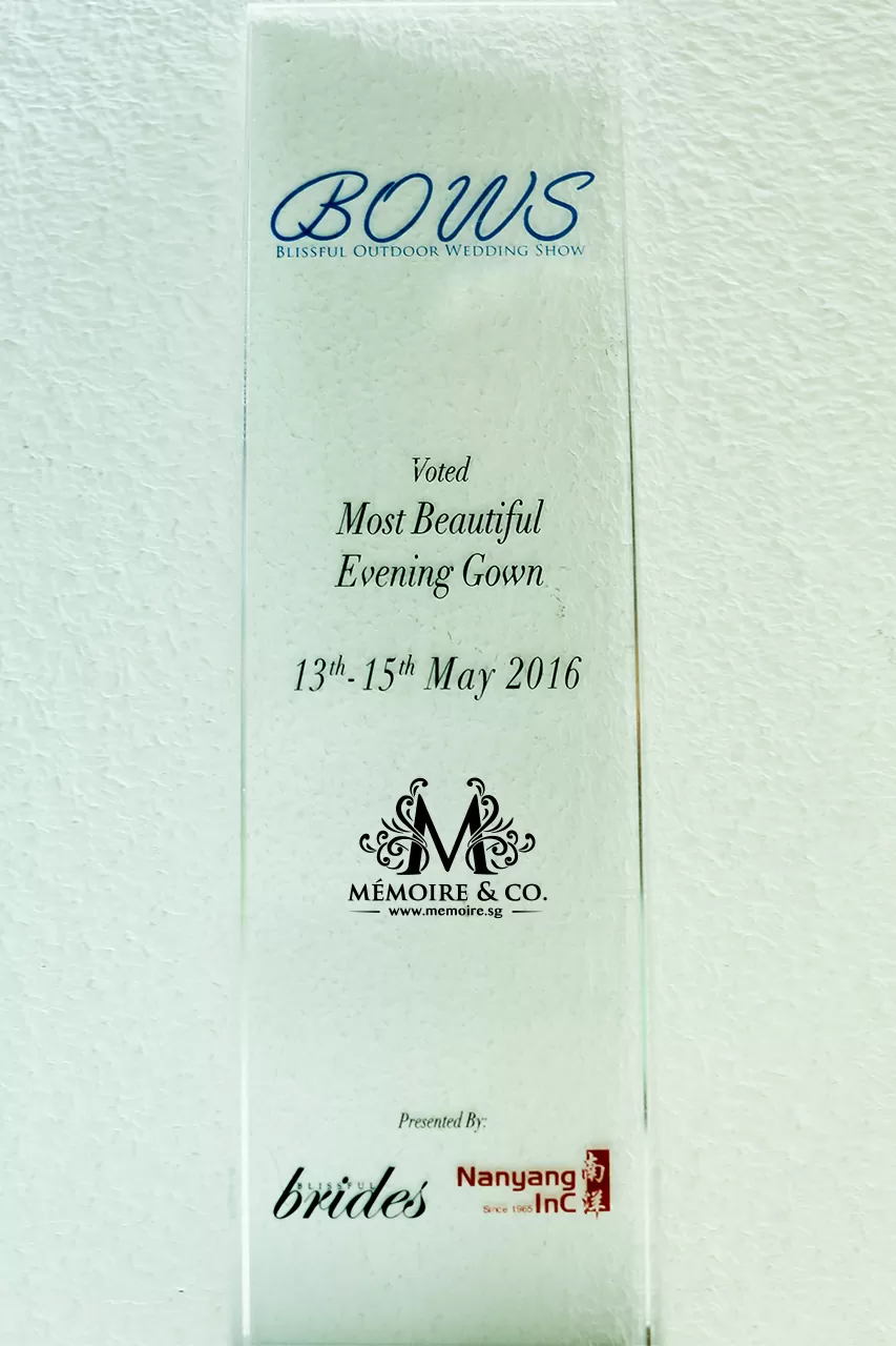 Wedding bridal shop winner singapore 2016