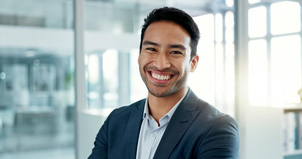smiling corporate photoshoot